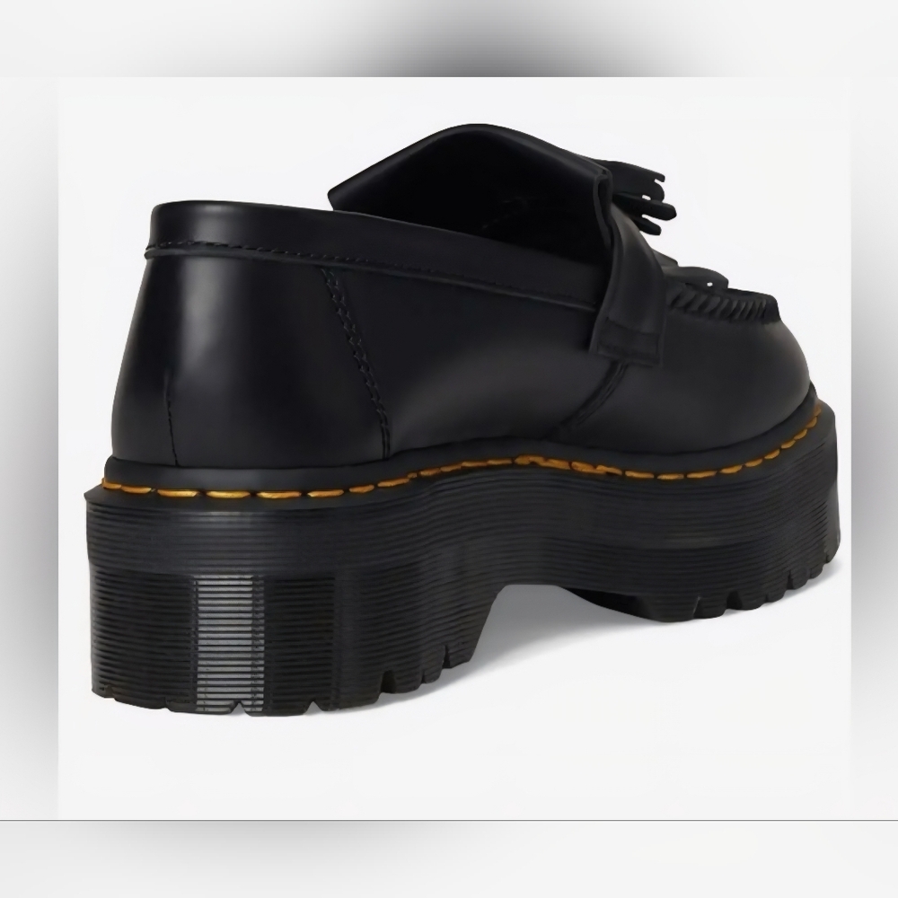 Dr. Martens Black Leather Platform Loafers - Picture 3 of 11